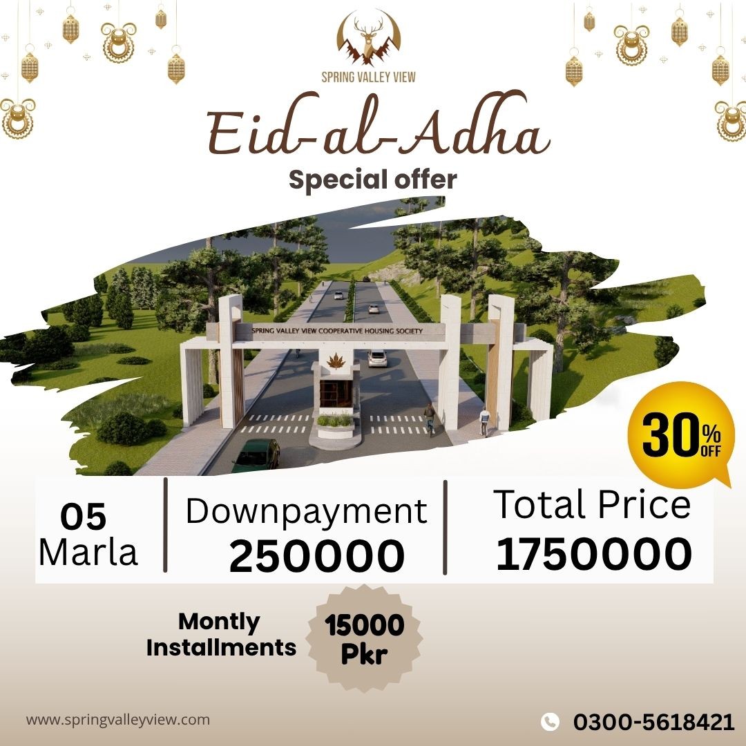 Eid Ul Adha Special Offer On All Plots